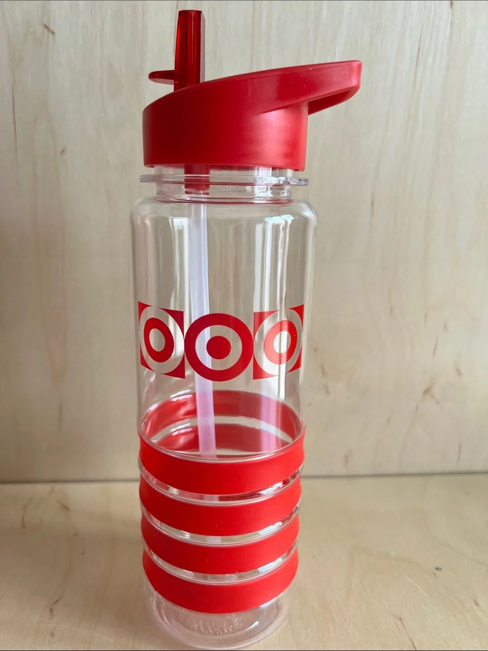 Target Red Drawstring Bag with Matching Red Water Bottle and Notebook